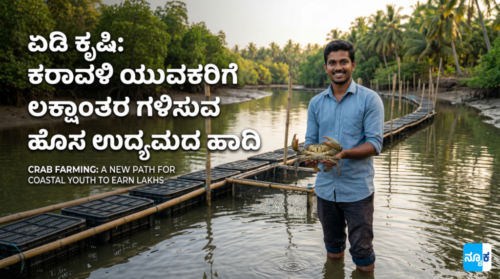Crab Farming: ಕರಾವಳಿ ಯುವಕರಿಗೆ ಲಕ್ಷಾಂತರ ಗಳಿಸುವ ಹೊಸ ಉದ್ಯಮದ ಹಾದಿ Crab Farming in Kannada