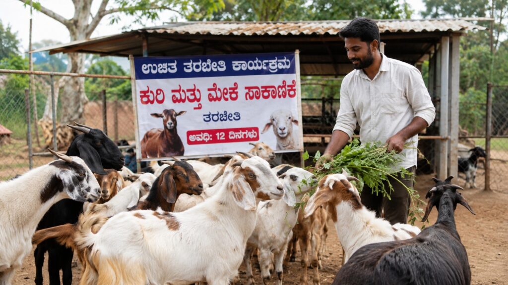 Free sheep and goat rearing training